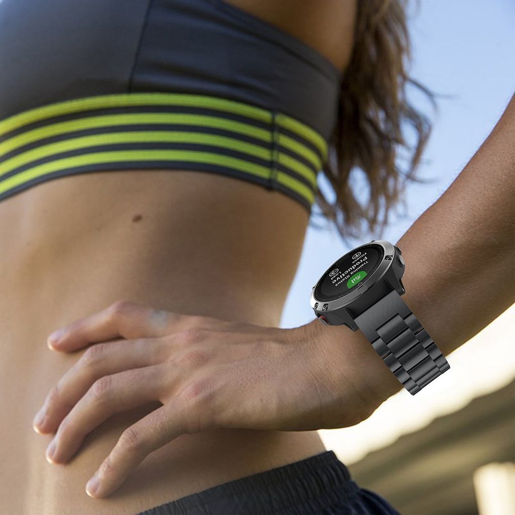 Garmin Fenix ​​5 / Forerunner 935 Klockarmband i rostfritt stål - Svart