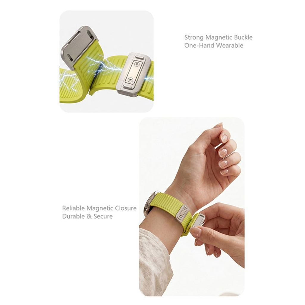 Apple Watch 42/41/40/38mm Silikon klokkerem Magnetisk lukking - Rød