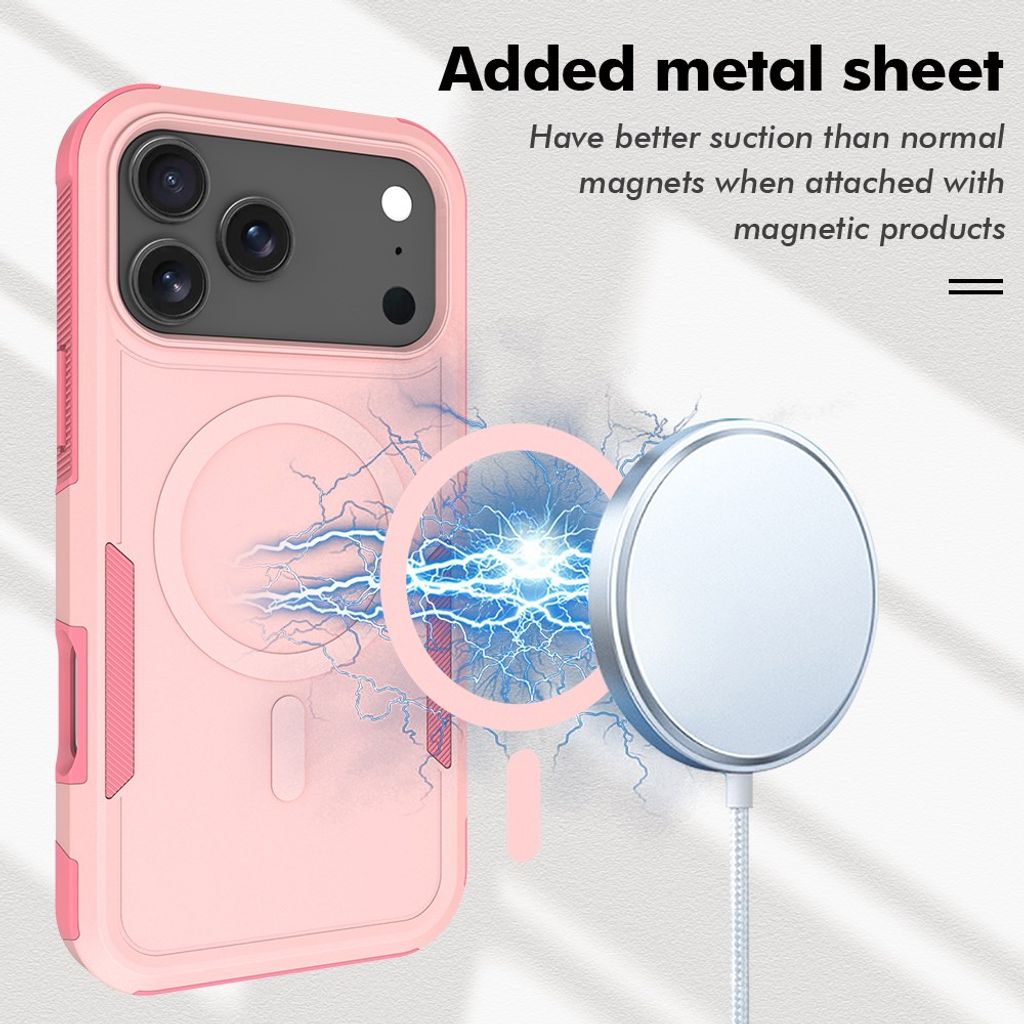 iPhone 17 Pro Max MagSafe Deksel Støtsikkert - Rosa