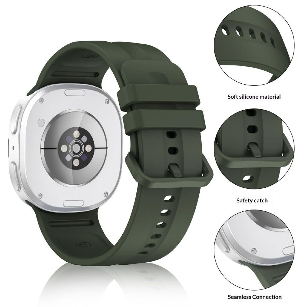 Samsung Galaxy Watch9/15 silikon klokkerem med hurtigfeste L - Grønn