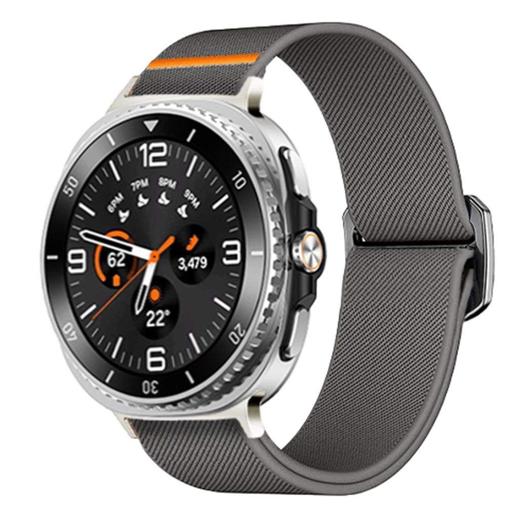 Samsung Galaxy Watch8 44 mm jne. Kellonranneke, Nylon - harmaa
