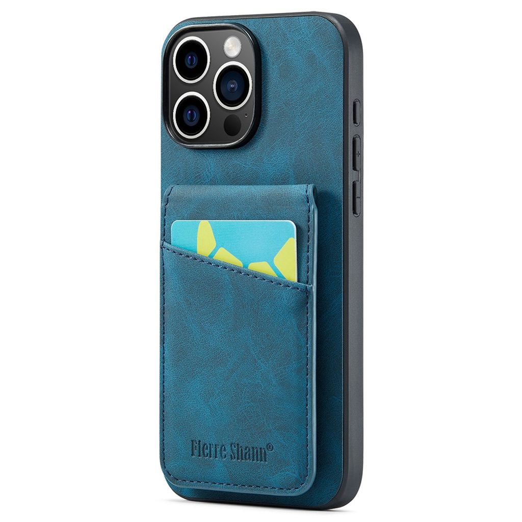 FIERRE SHANN iPhone 16 Pro Deksel med Kortspor - Blå
