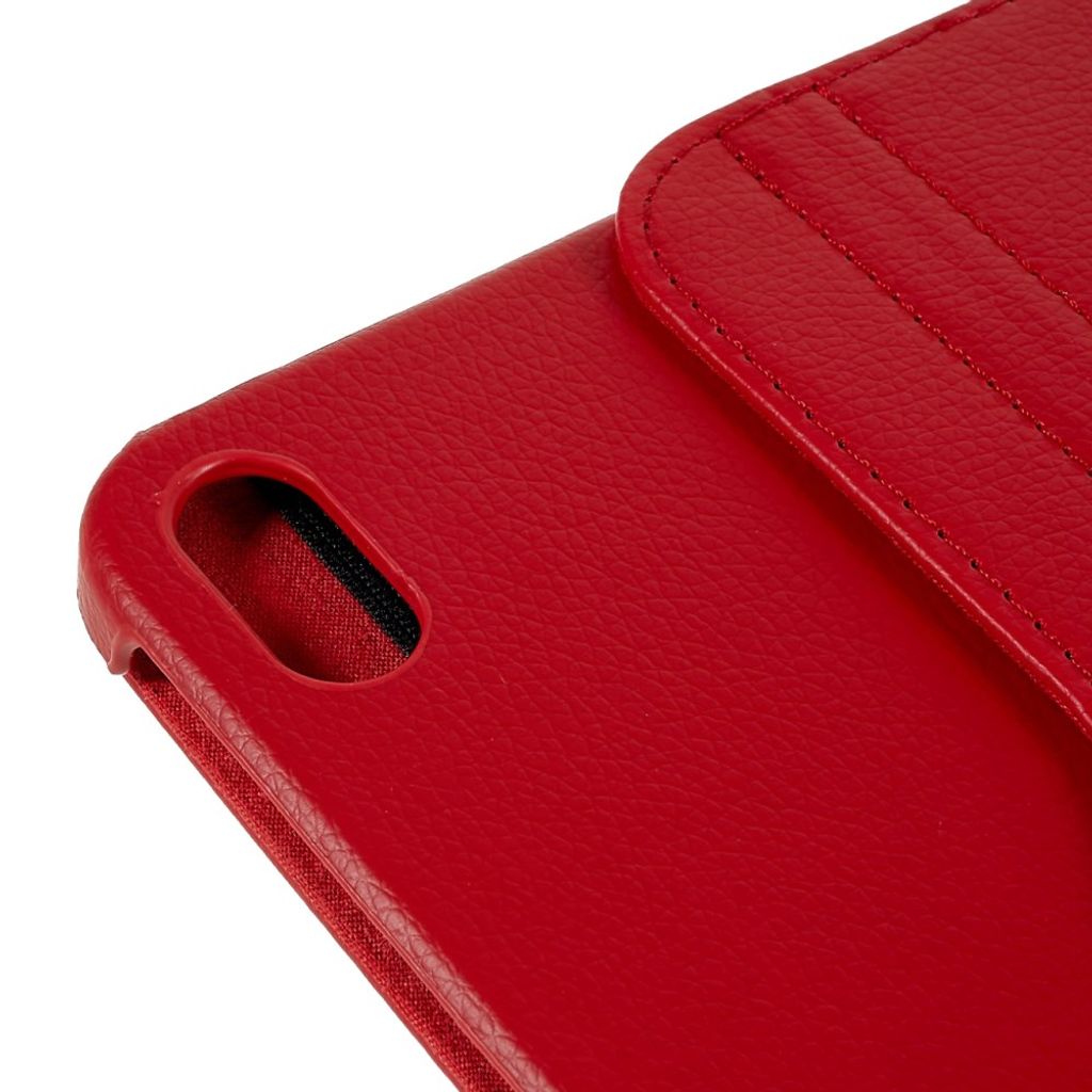 iPad A16 11" 2025/10.9" 2024 Flip cover med roterende standfunktion - Rød