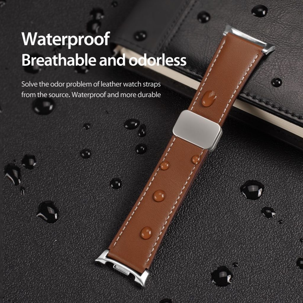 DUX DUCIS Samsung Galaxy Watch8/8 Classic Klokkereim i ekte skinn – brun