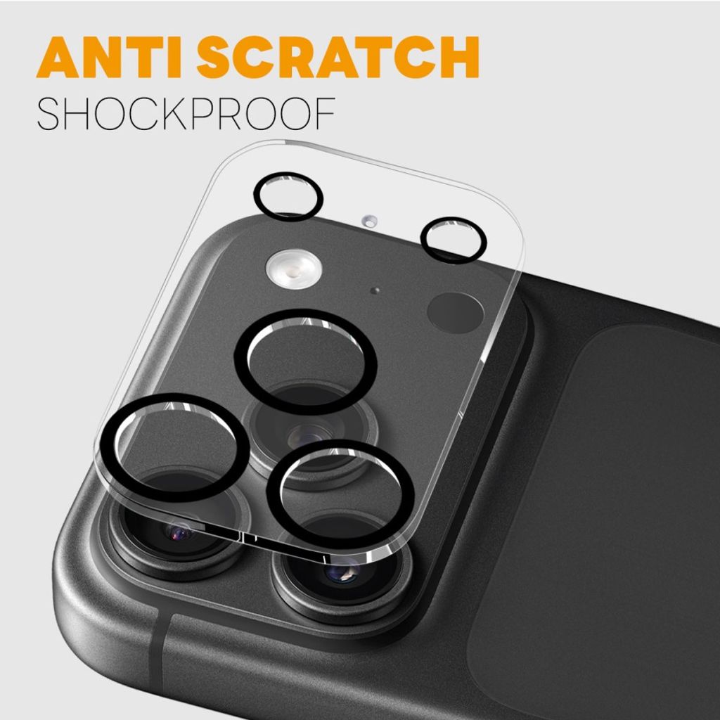NORTHJO iPhone 18 Pro Max Linssinsuoja Karkaistu Lasi - Musta
