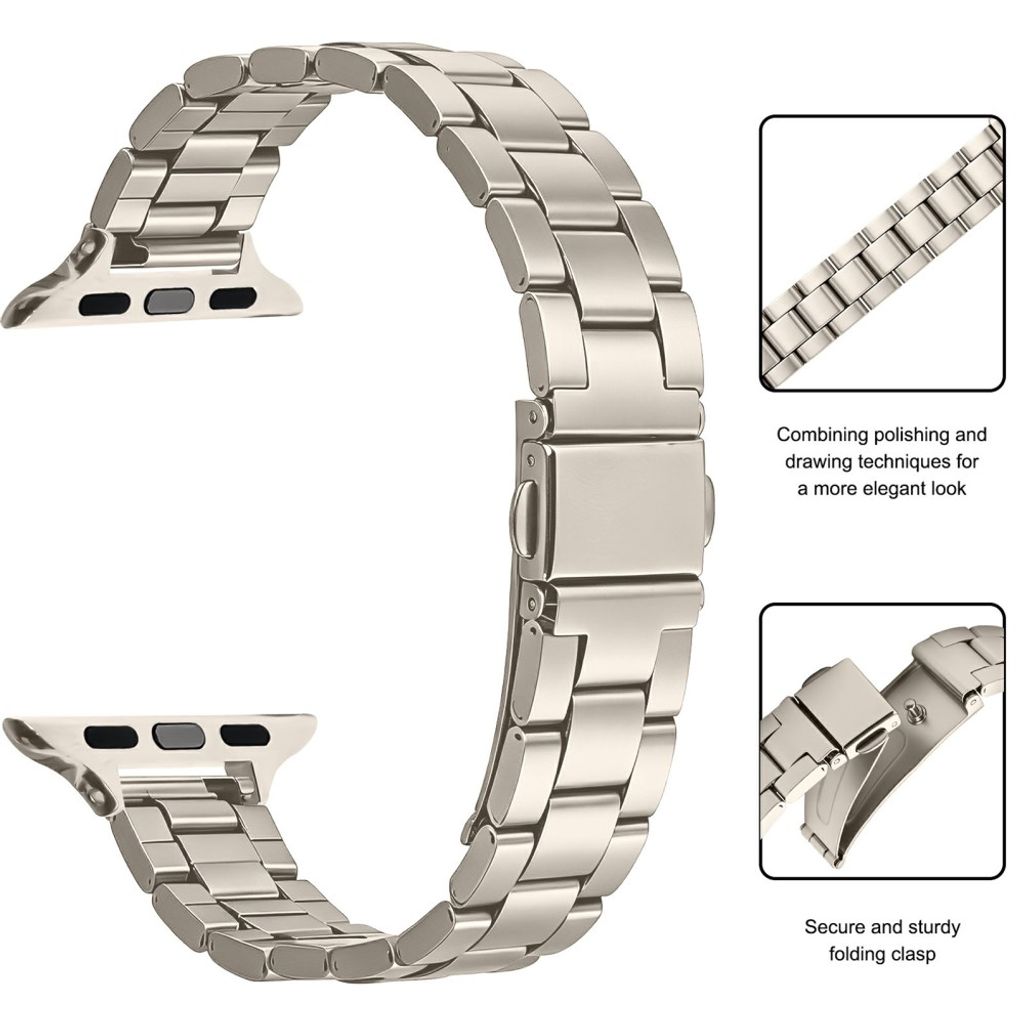 Apple Watch 49/46/44/42mm Klockarmband i rostfritt stål - Silver