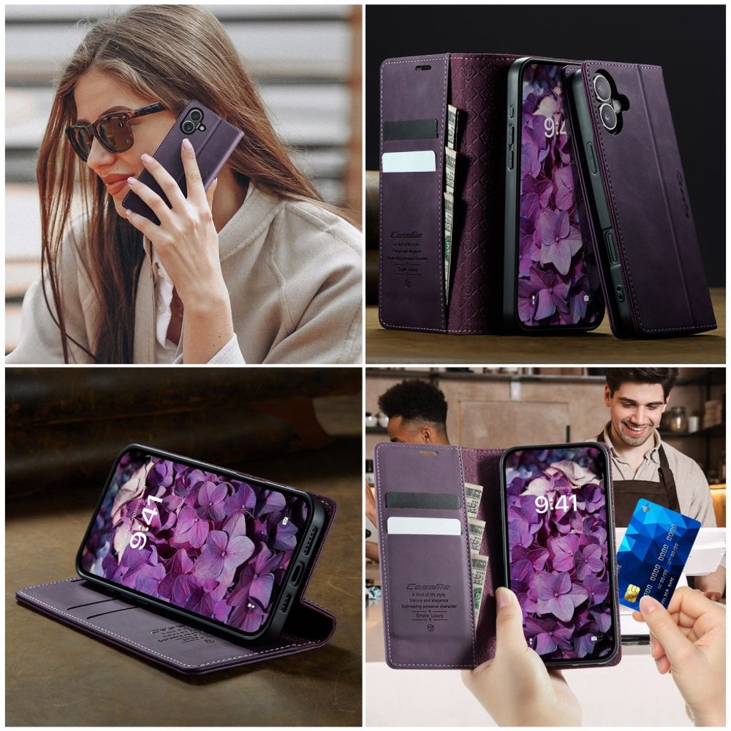 CASEME iPhone 16 Plus Cover with Stand - Purple