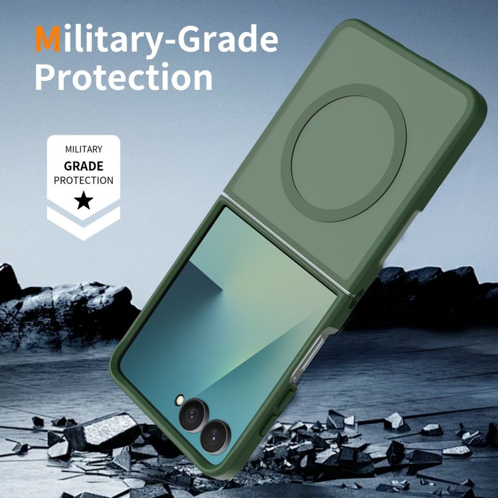 Samsung Galaxy Z Flip8 MagSafe kuori akryylitakalla - Vihreä