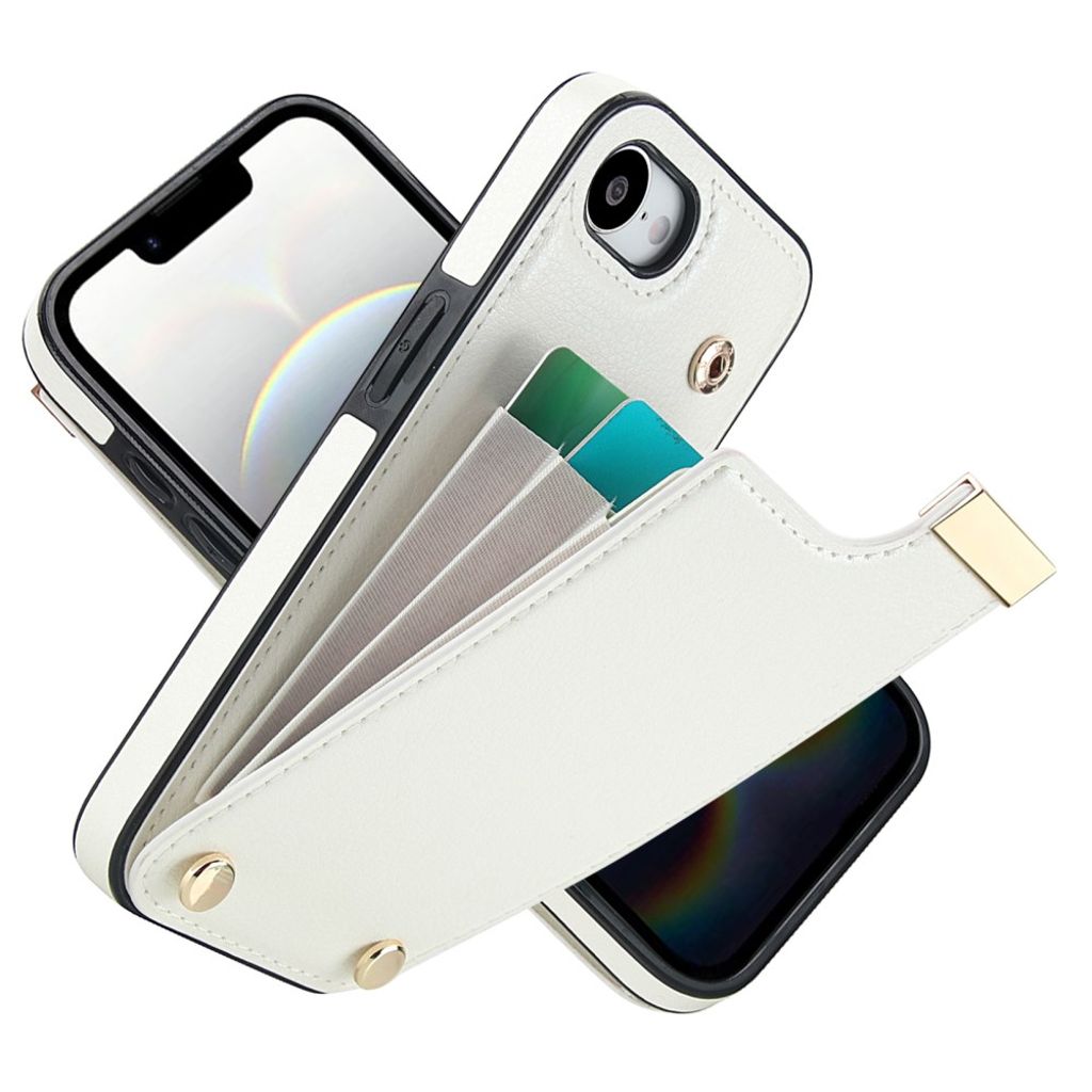 iPhone 16e Case with Card Holder - White