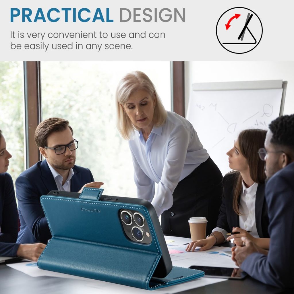 CASEME iPhone 15 Pro Max Kotelo Korttipaikka - Sininen