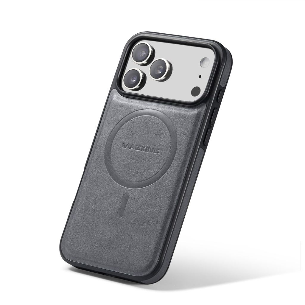 MAGKING K1 iPhone 18 Pro / 17 Pro MagSafe Skal i PU-läder - Grå