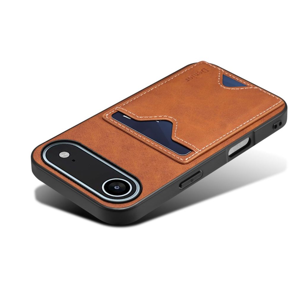 DENIOR iPhone Air Kuori jalustalla - Ruskea