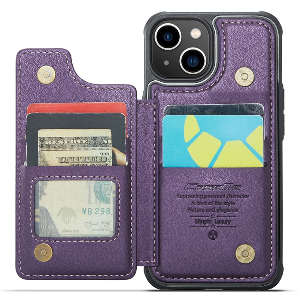 iPhone 13 Lompakkokuori CASEME C22 RFID-estävä - Violetti