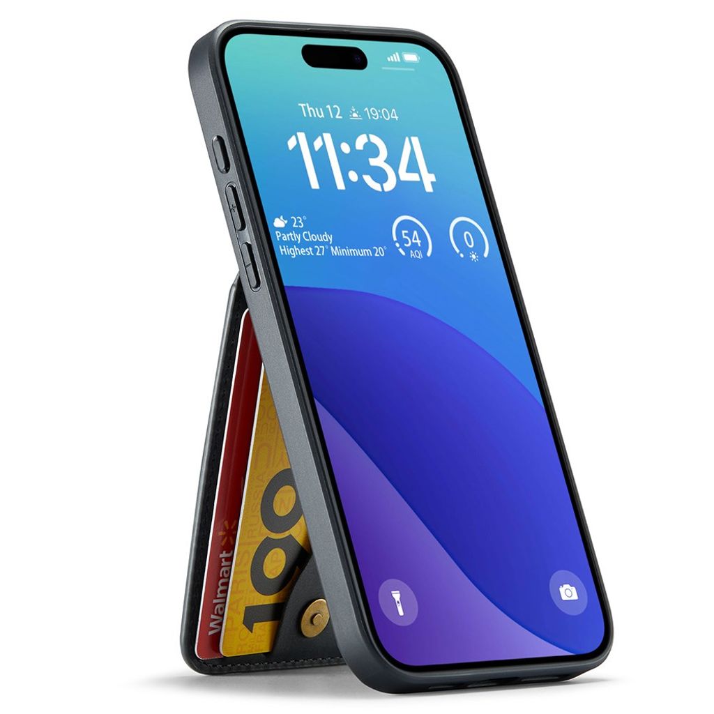 FIERRE SHANN iPhone 16 Case with Stand - Black