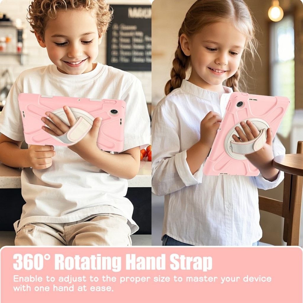 Lenovo Tab 10.1 (2025)/Zhaoyang K10C Deksel med Roterende Håndrem - Rosa