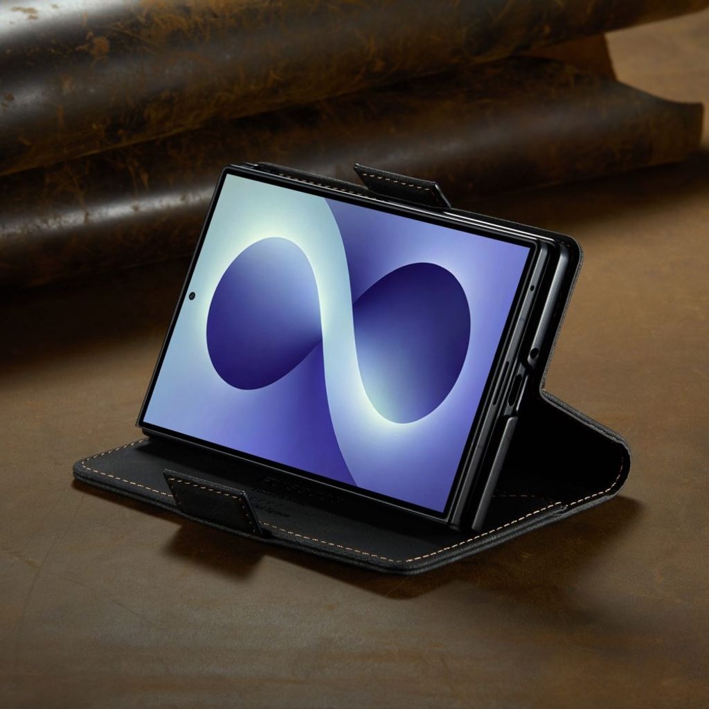 AUTSPACE Samsung Galaxy Z Fold8 Flip Cover i PU-læder med RFID-blokering - Sort