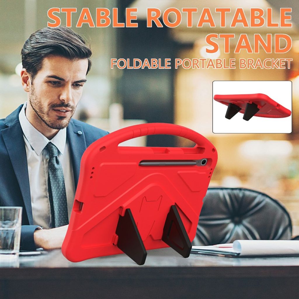 Samsung Galaxy Tab S10 FE Plus Case with Handle stand - Red