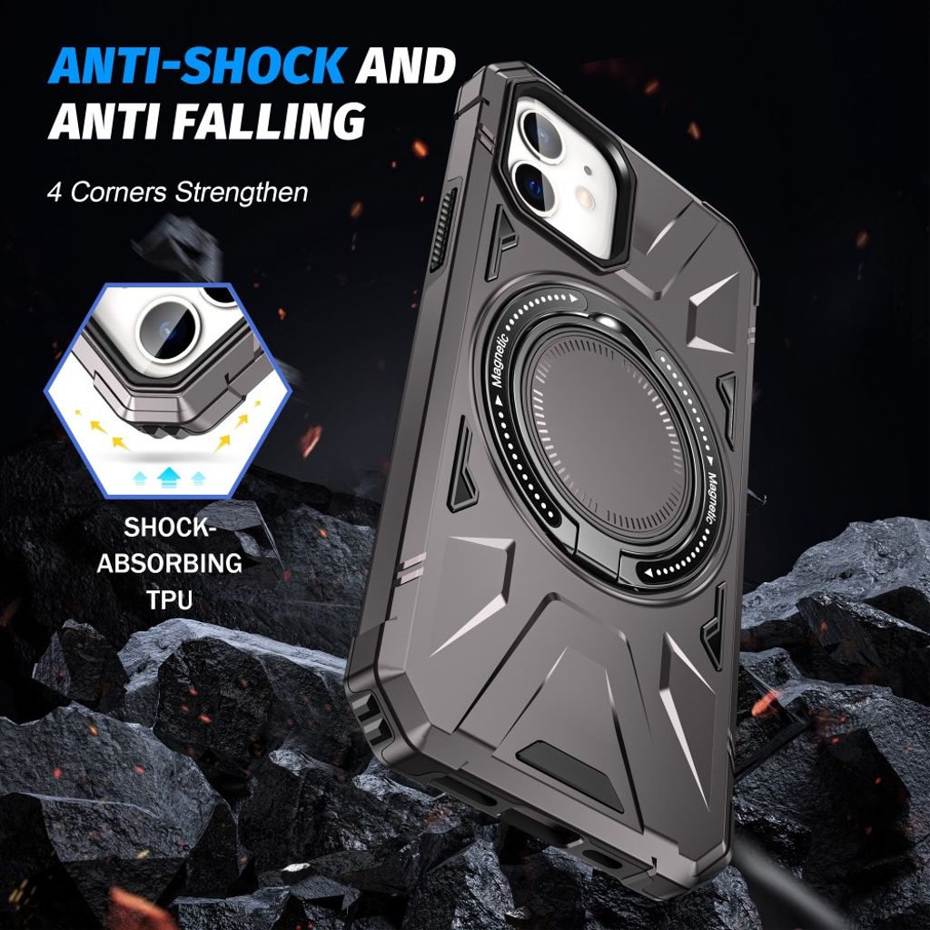 iPhone 11 Skal med Stativ - Grå