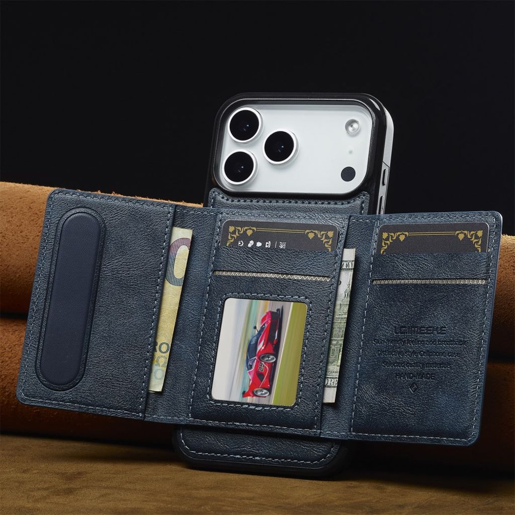 LC.IMEEKE iPhone 17 Pro MagSafe cover med pung - Blå