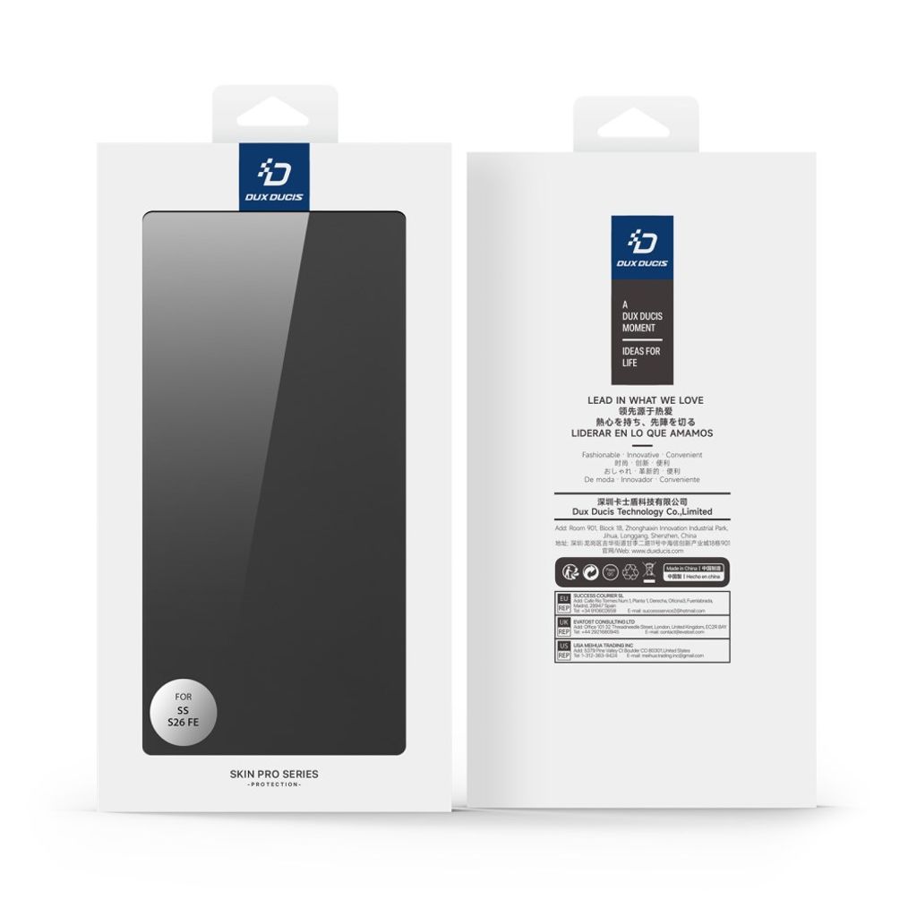 DUX DUCIS Samsung Galaxy S26 FE Lommeboketui Kortholder – Svart