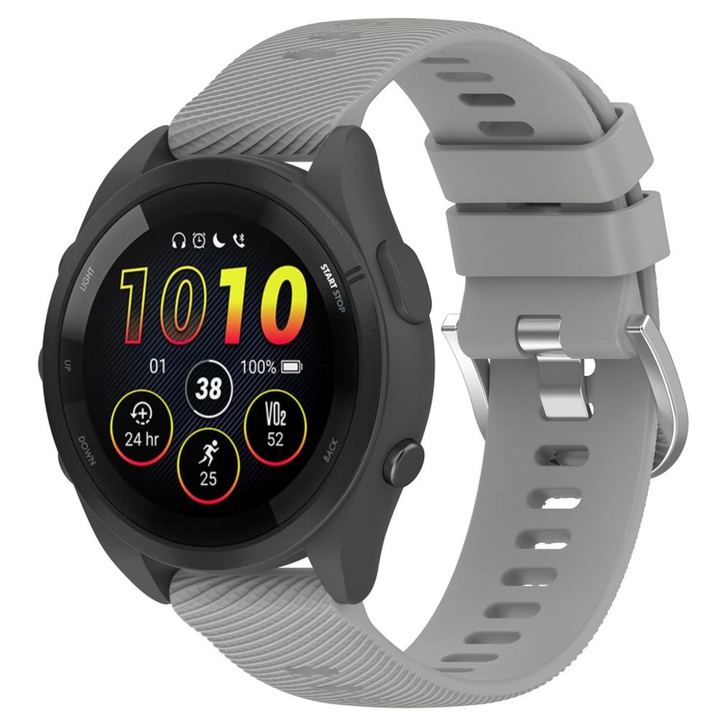 Garmin Forerunner 265 klokkerem i silikon - lys grå