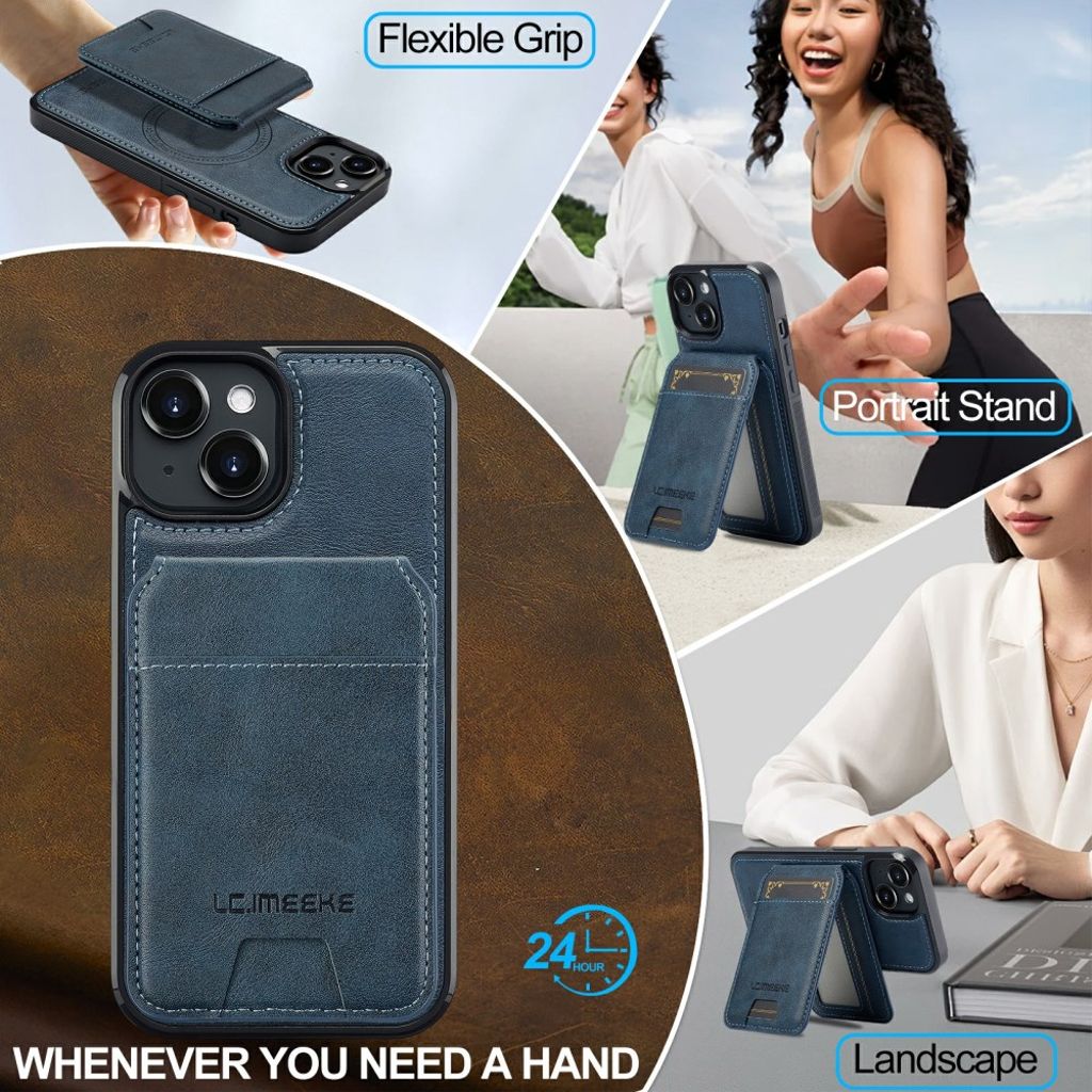 LC.IMEEKE iPhone 15 Plus Cover med MagSafe - Blå