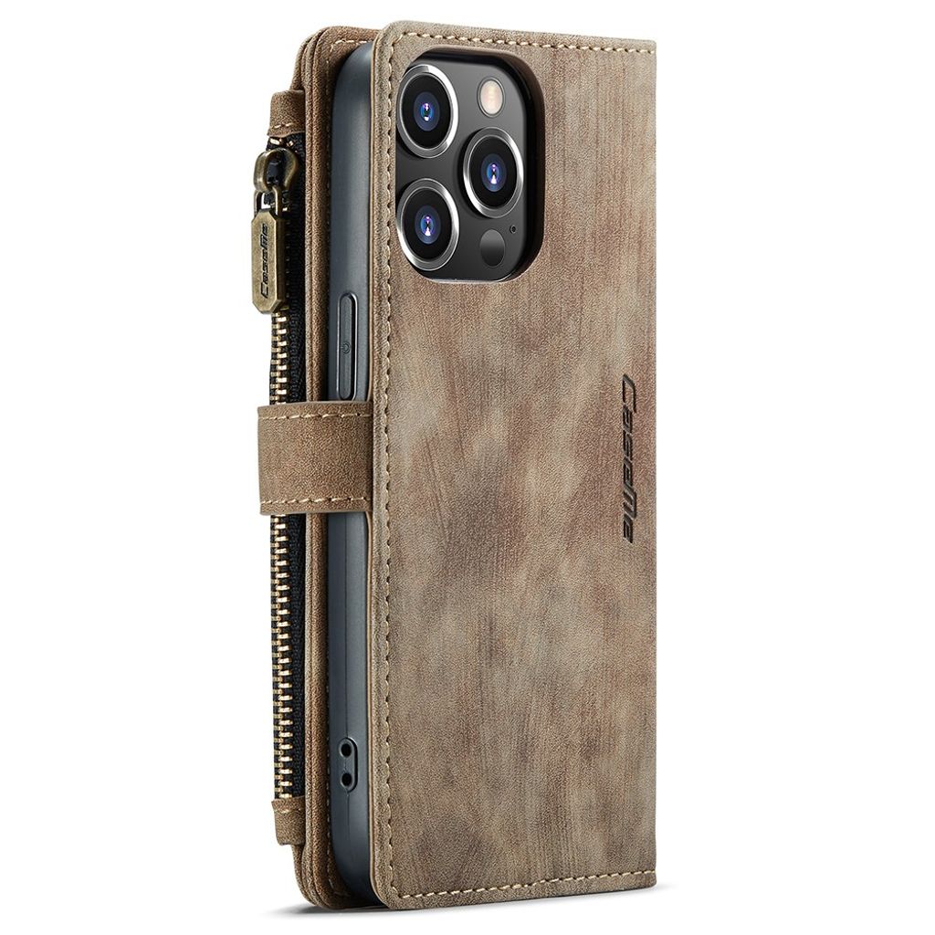 CASEME iPhone 13 Pro Lompakkokotelo Kortin Haltijalla - Ruskea