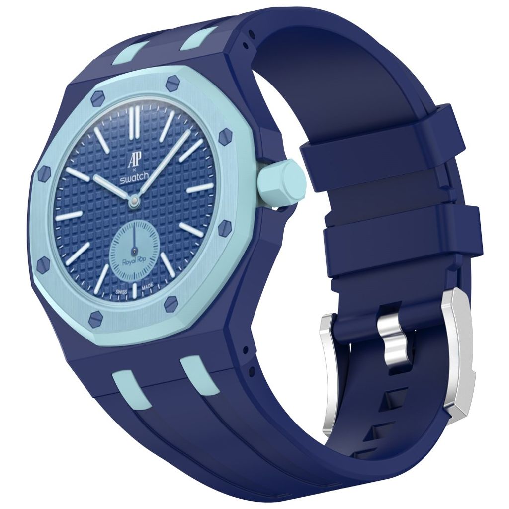Swatch Royal Pop Klockarmband med Silikonskal – Blå