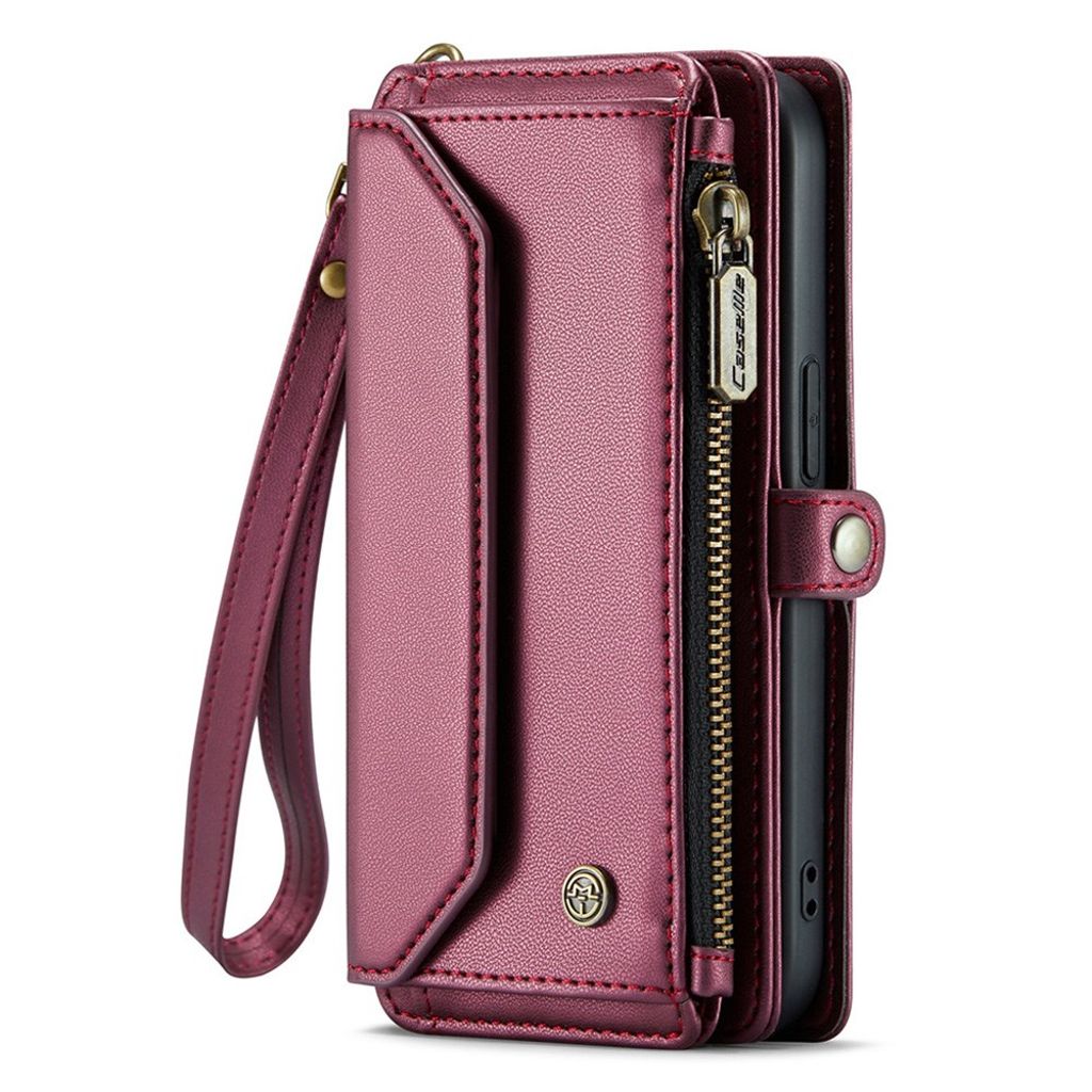 CASEME iPhone 14 Wallet Cover med Kortholder/Stativ/RFID-blokerende - Rød