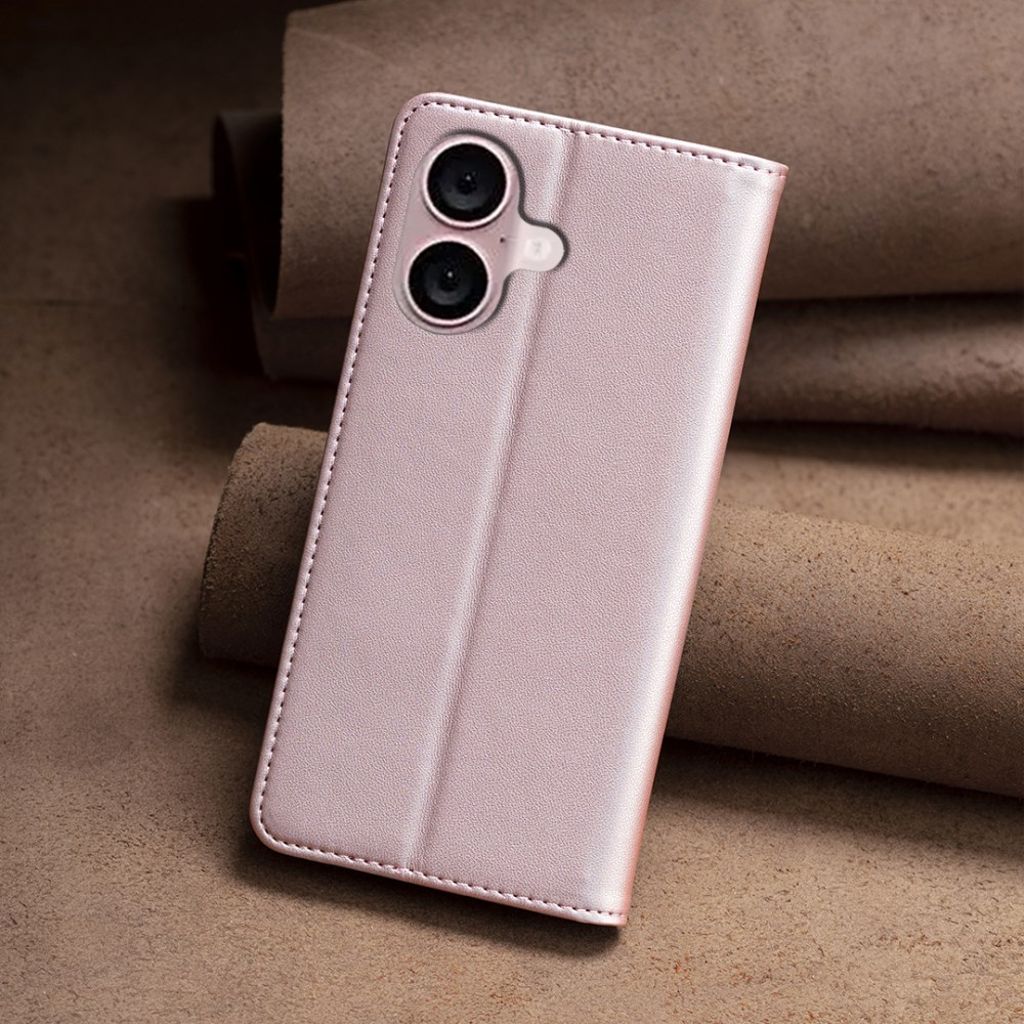 BINFEN COLOR iPhone 16 Plus Wallet Cover with Stand – Pink