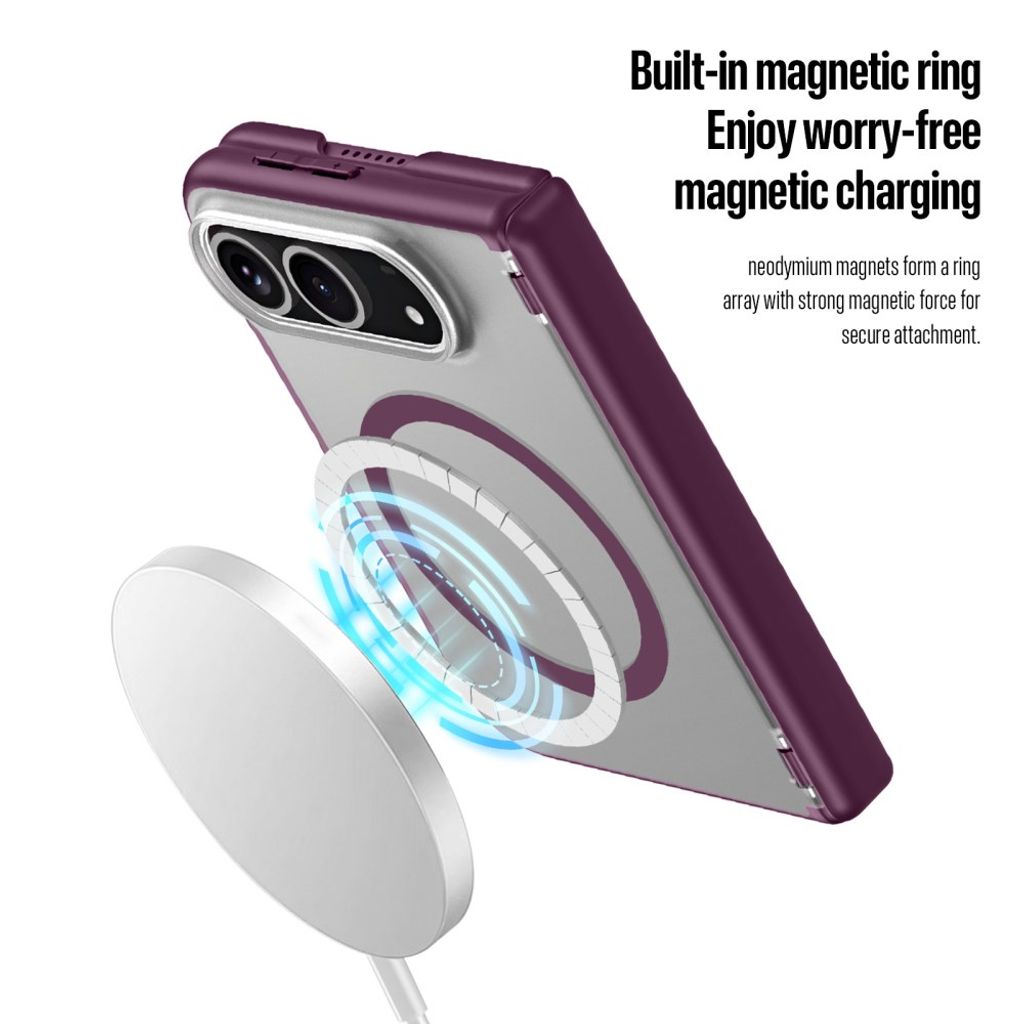DUX DUCIS iPhone Fold MagSafe-etui – mørkelilla