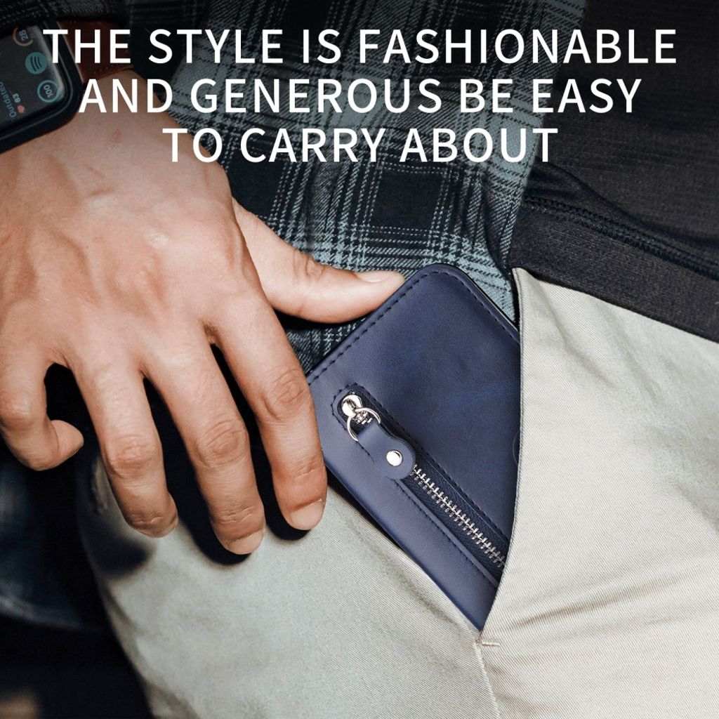 Motorola Moto G86 Power 5G etc. Cover with Zipper Pocket - Blue