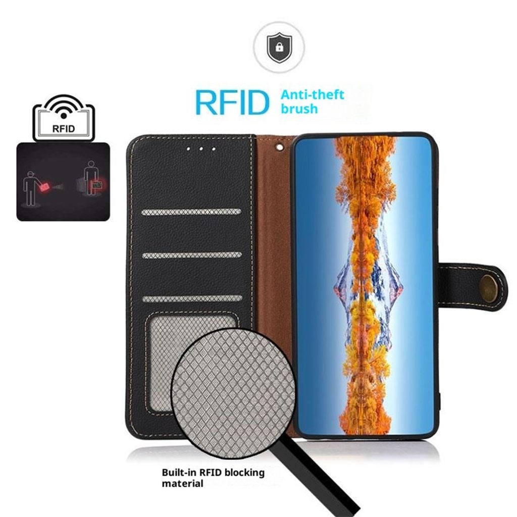 KHAZNEH Google Pixel 11 Pro XL Plånboksfodral RFID-blockerande – Svart