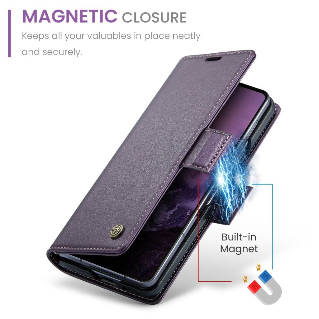 CASEME Samsung Galaxy Z Fold7 5G Fodral med RFID-blockerande - Lila