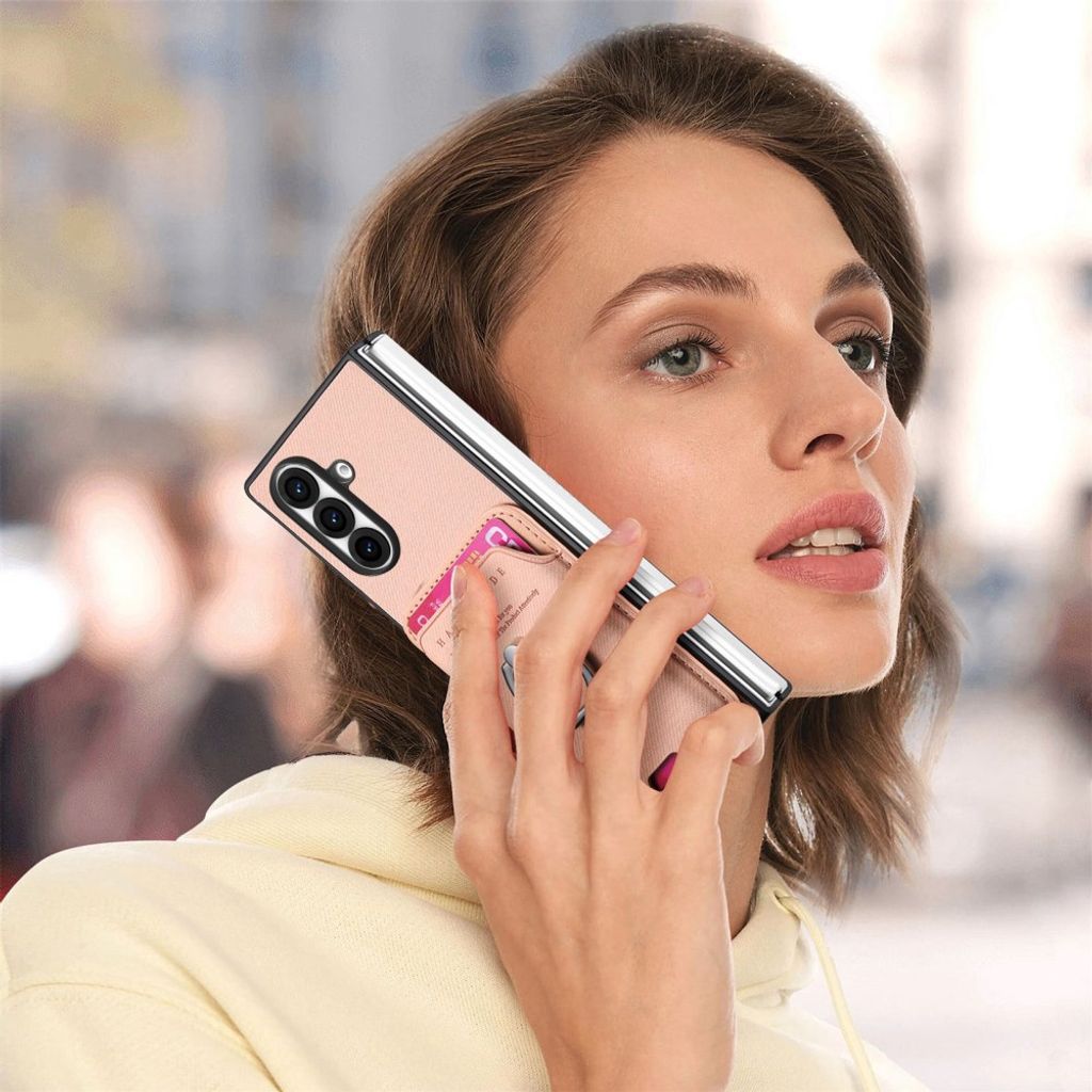 Samsung Galaxy Z Fold8 Ultra MagSafe Kuori irrotettavalla Kortin haltija - Vaaleanpunainen