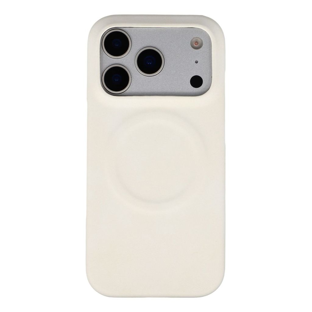iPhone 18 Pro Max/17 Pro Max MagSafe-kompatibelt Deksel PU-lær - Hvit