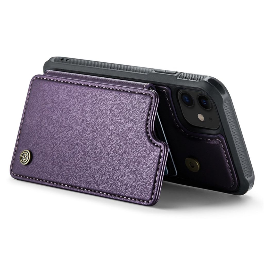 CASEME iPhone 11 Skal med 5 Kortfack - Lila
