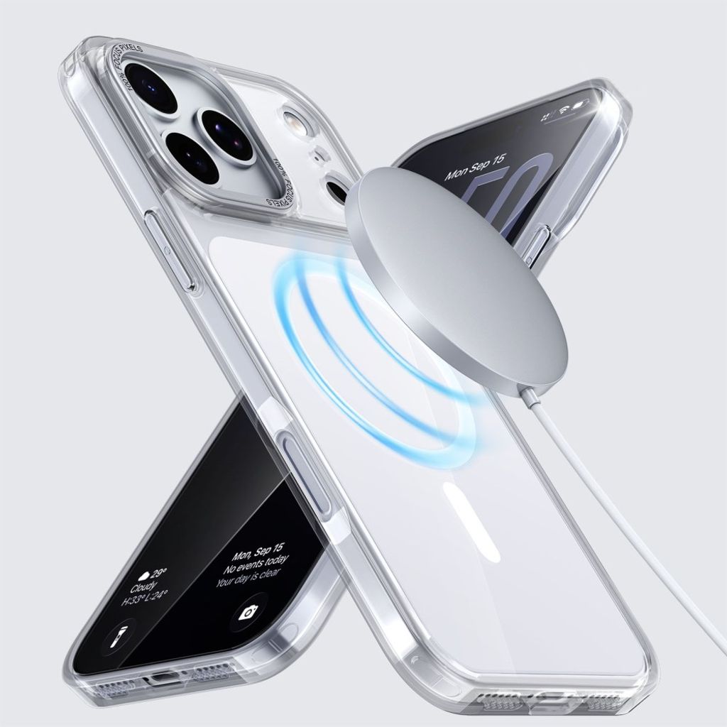 iPhone 18 Pro/17 Pro MagSafe Kuori, akryylinen takaosa - Valkoinen