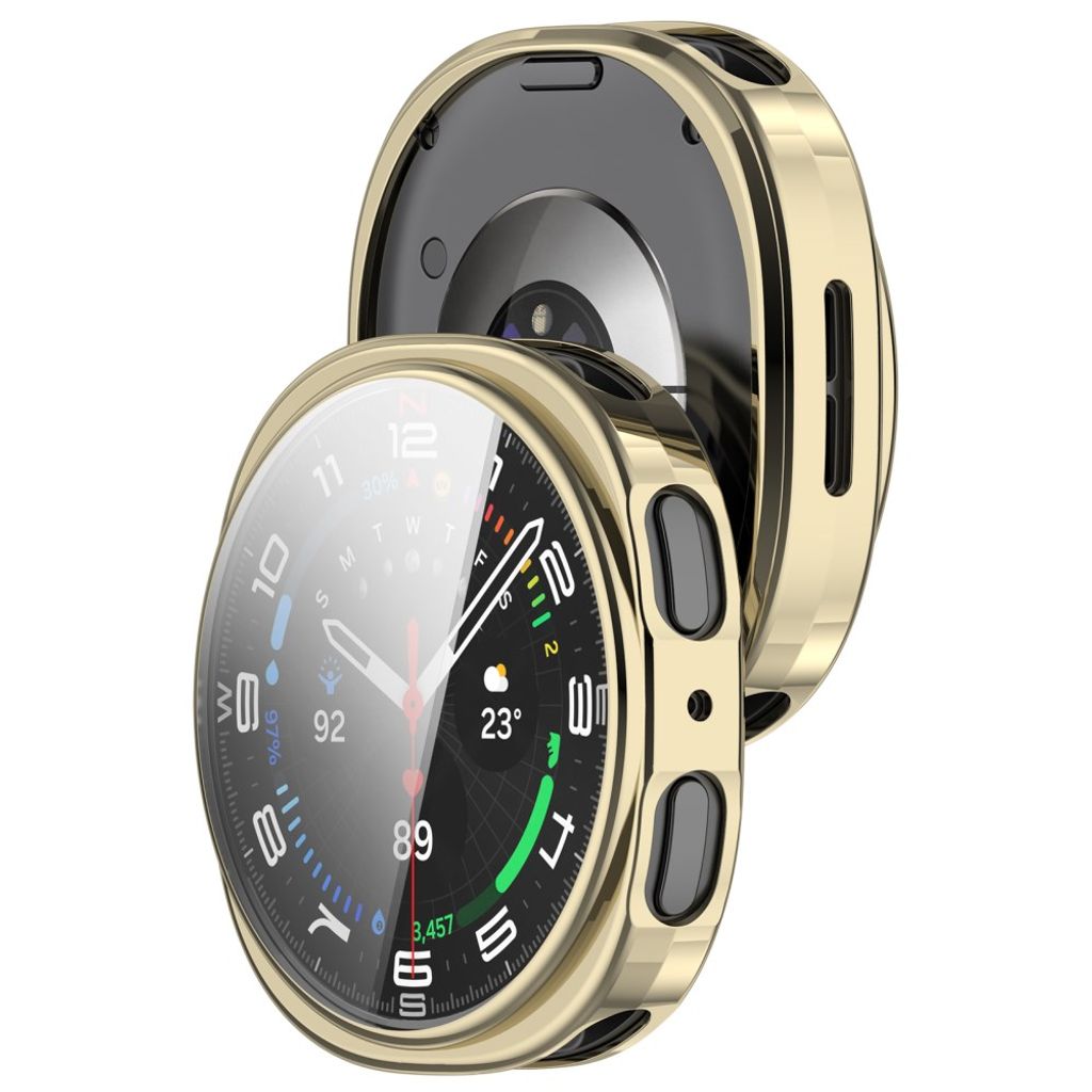 Samsung Galaxy Watch9 44mm TPU-deksel med skjermbeskytter - Gull