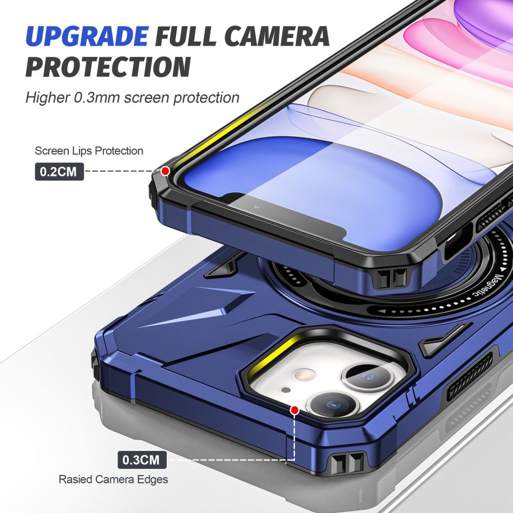 iPhone 11 Kuori Jalusta - Tummansininen