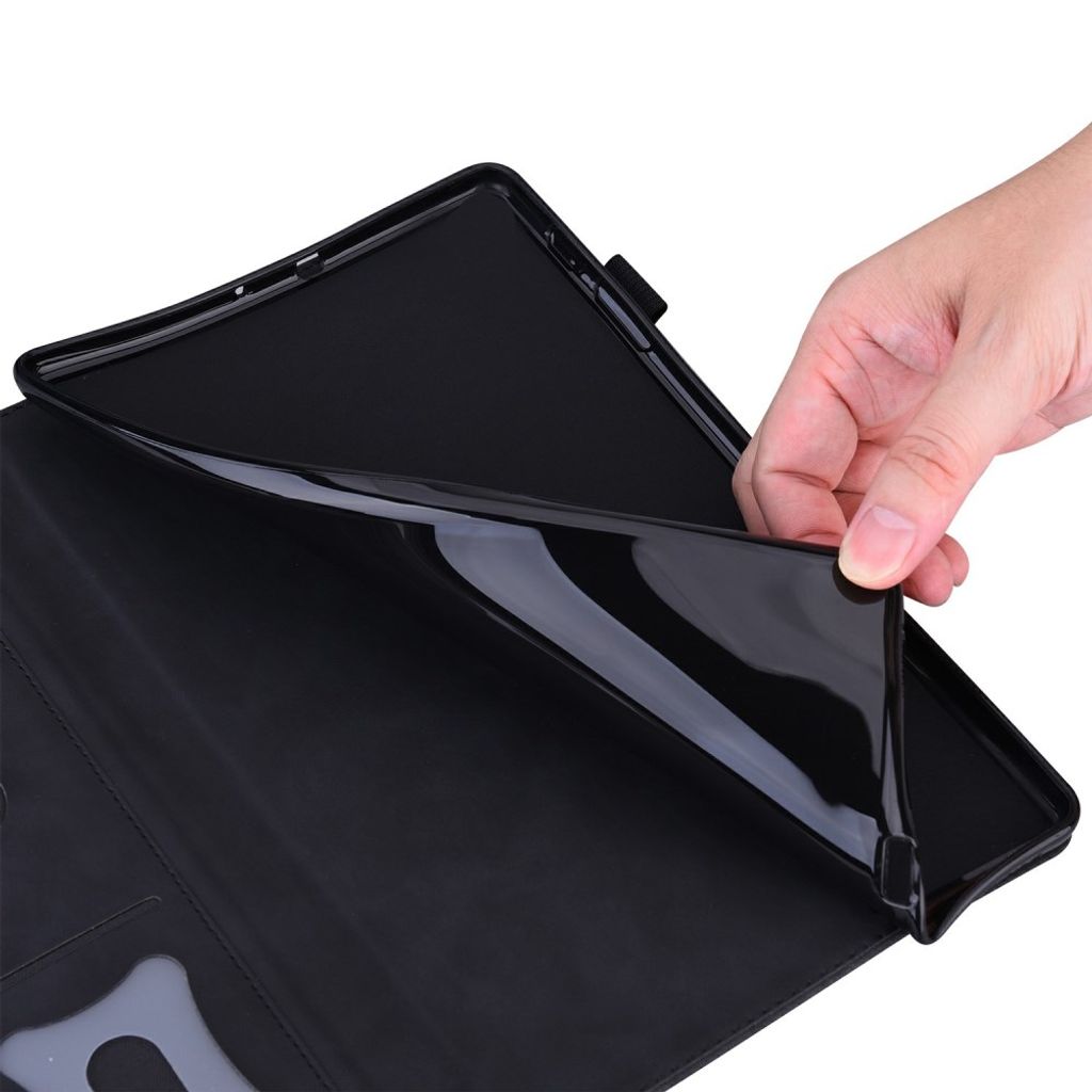 Samsung Galaxy Tab S12 Plus Folio flip cover med kortlommer - Sort