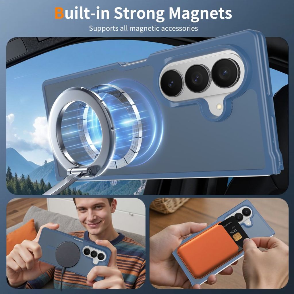 Samsung Galaxy Z Fold8 Ultra MagSafe cover med akrylbagside - Blå