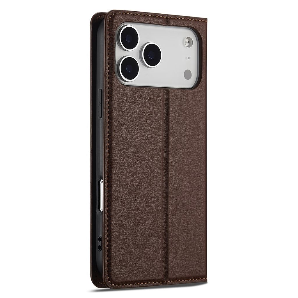LC.IMEEKE iPhone 17 Pro Max Wallet Cover - Brown