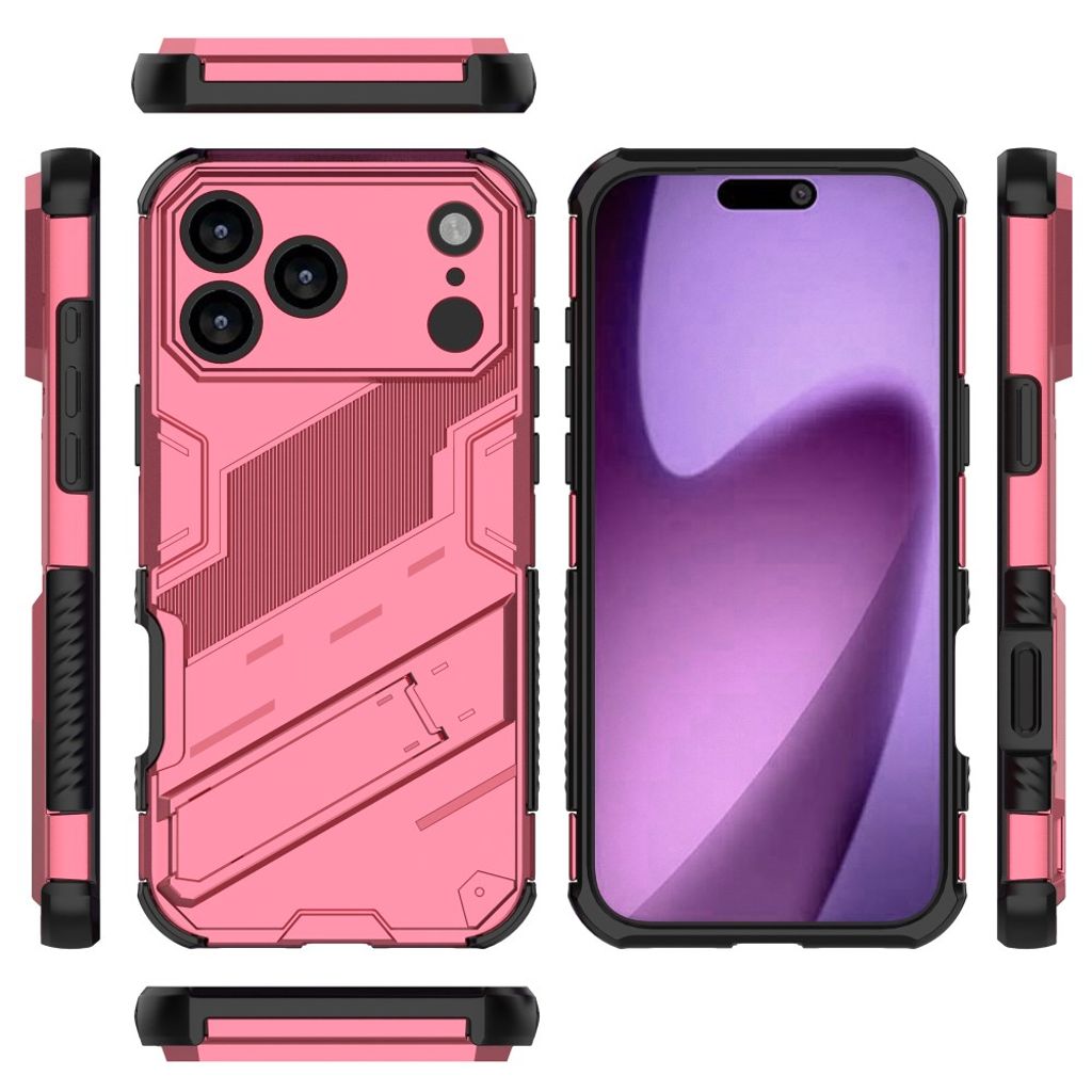 iPhone 17 Pro Max Deksel med Stativ - Rosa