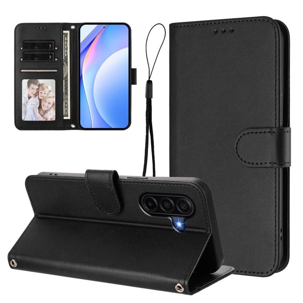 Samsung Galaxy A37 5G Plånboksfodral RFID-blockerande Stativ – Svart