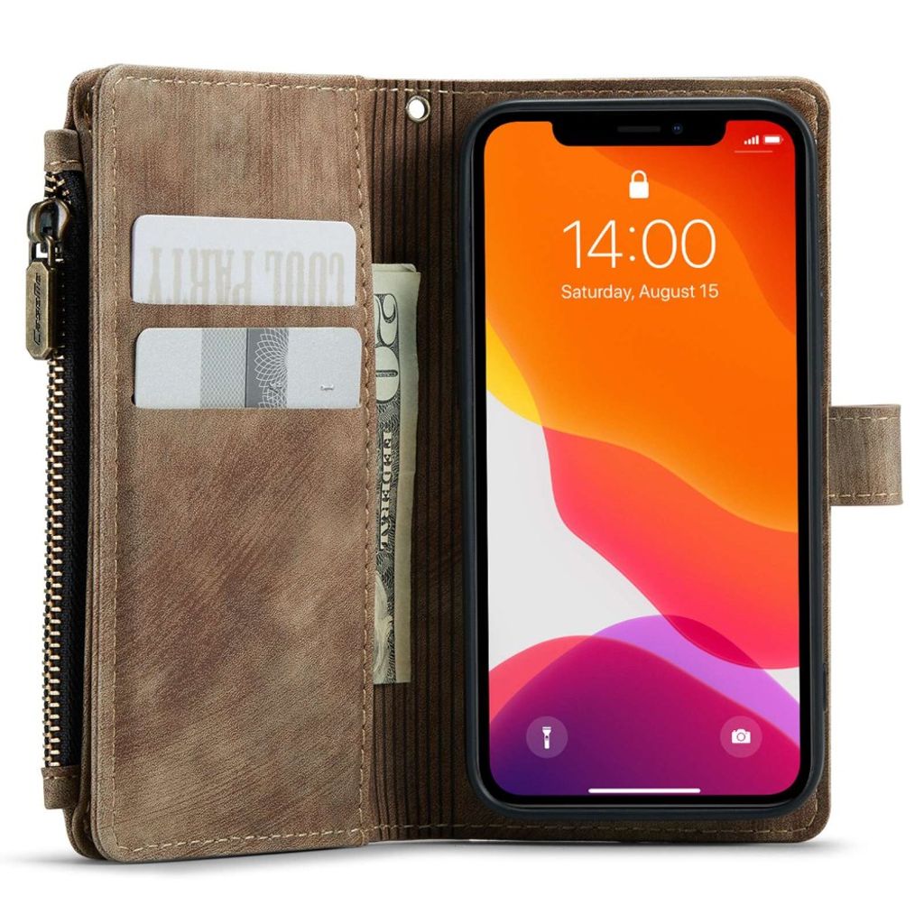 CASEME iPhone 12 Mini Cover with Stand - Brown