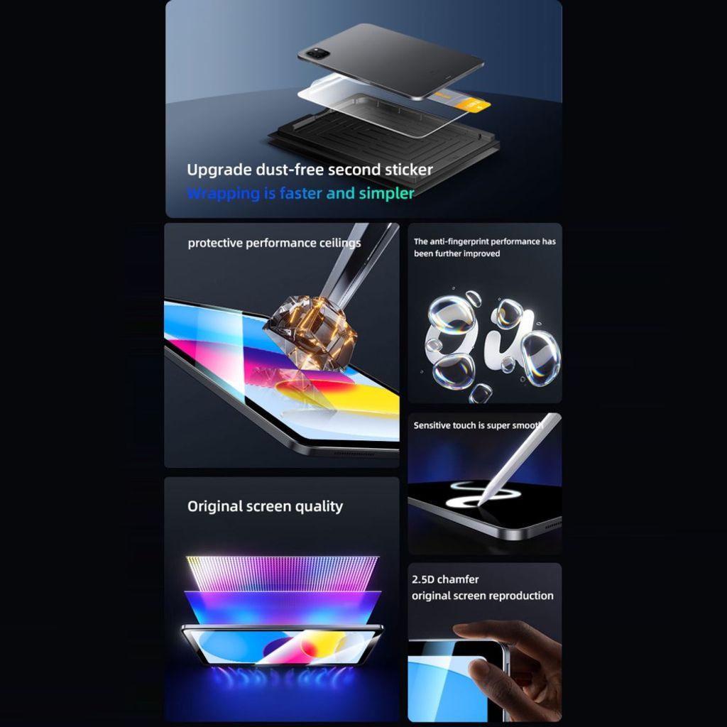 iPad 10.9 (2022)/iPad (2025) Privacy Skjermbeskytter - Svart