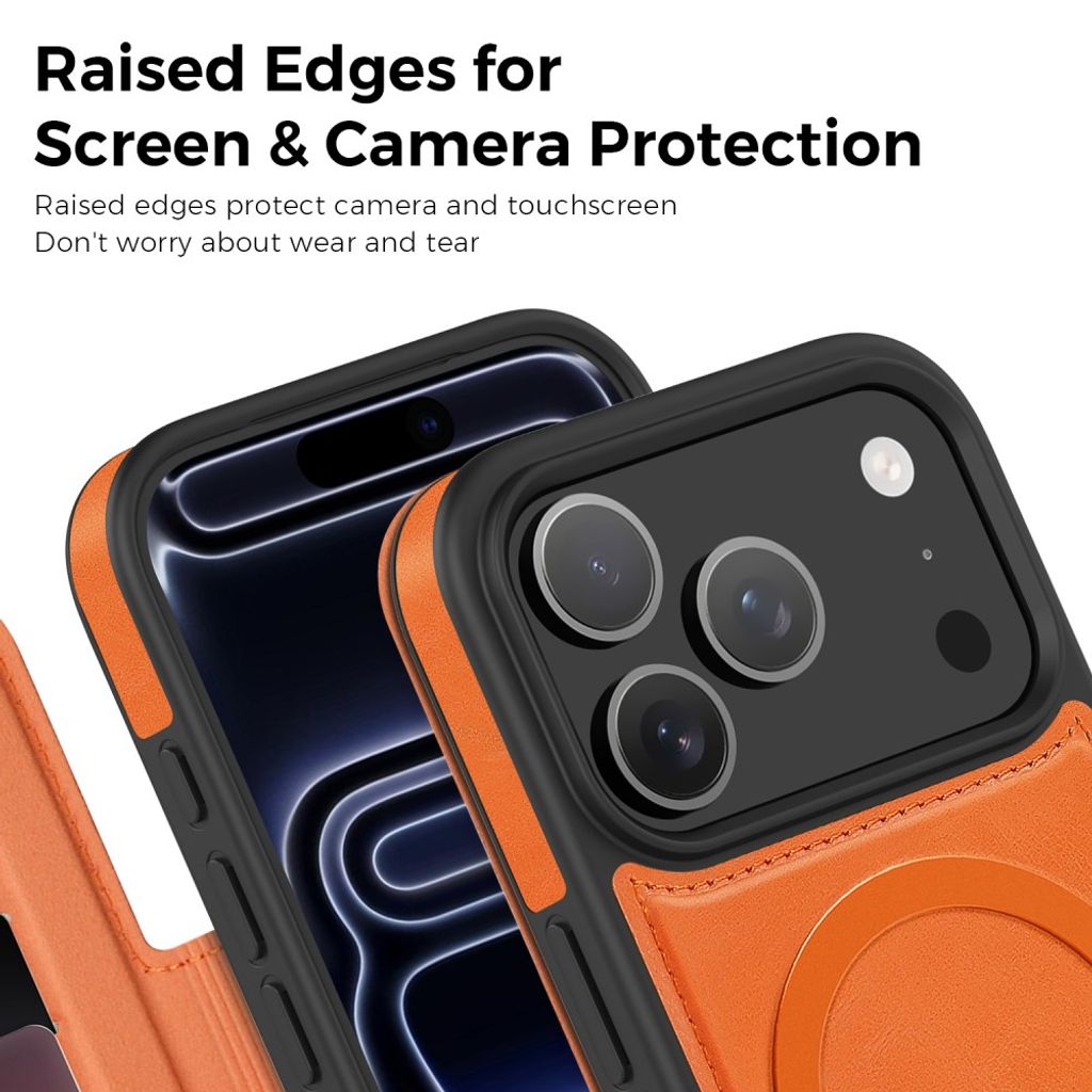 iPhone 18 Pro/17 Pro MagSafe Lompakkokotelo - Oranssi