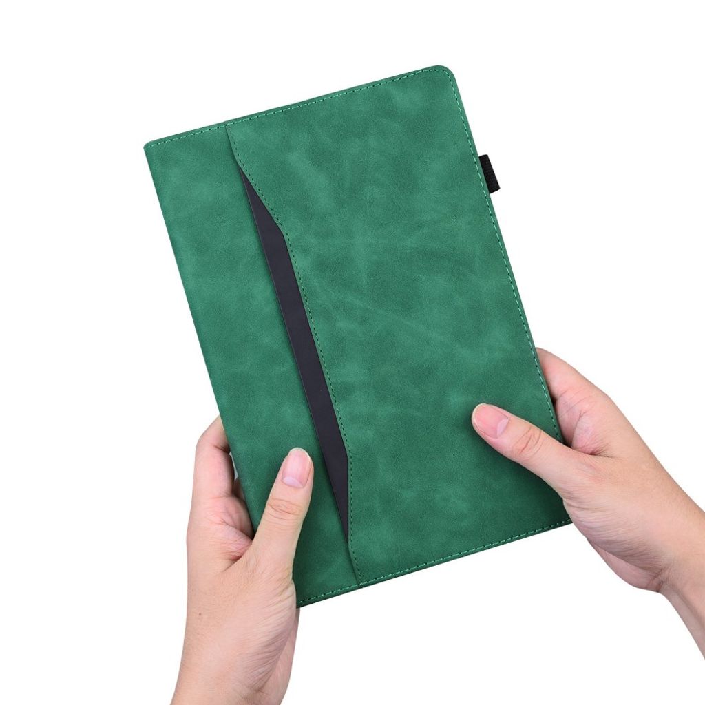 Samsung Galaxy Tab S12 Plus Folio flip cover med kortlommer - Grøn