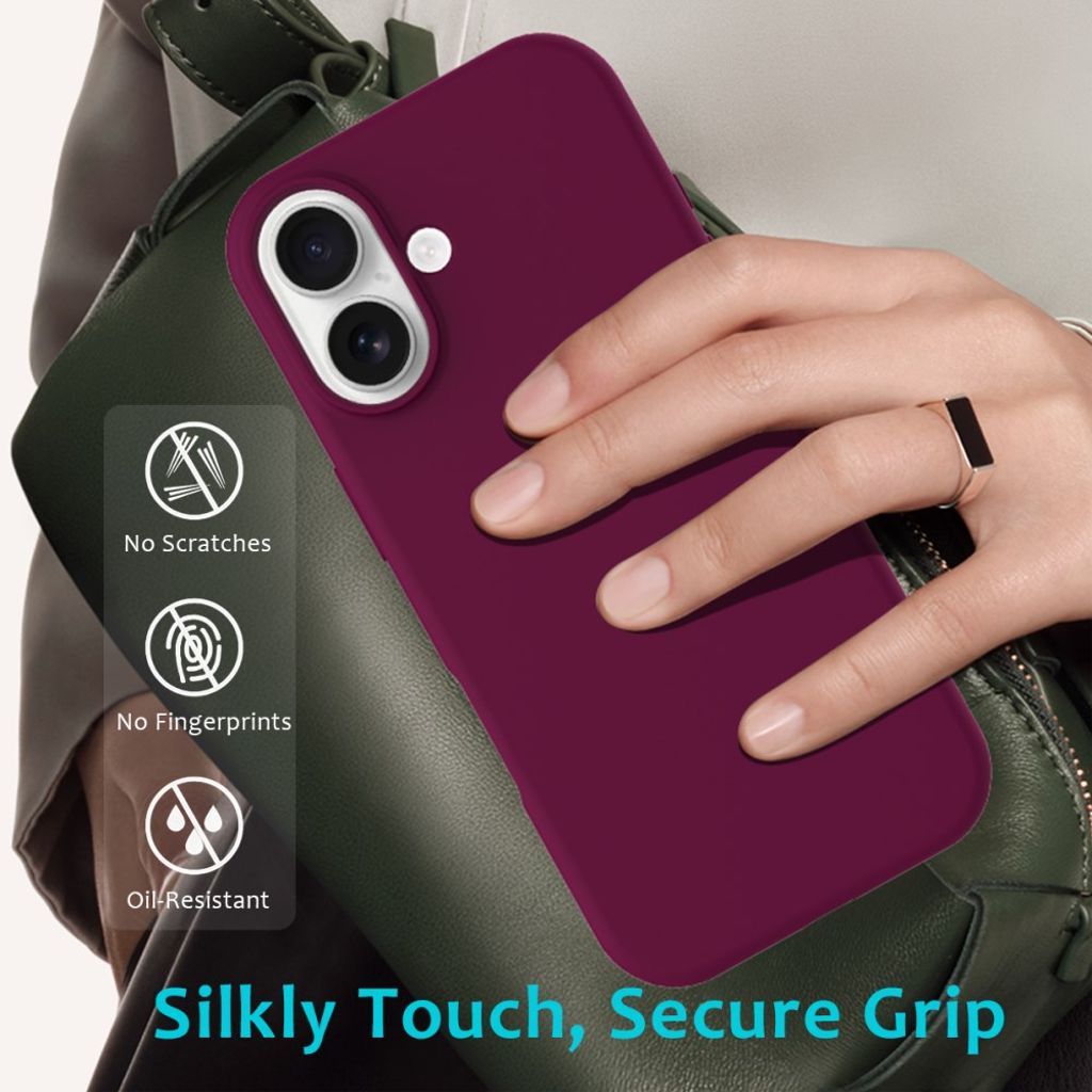 iPhone 17 Silicone Phone Case - Wine Red
